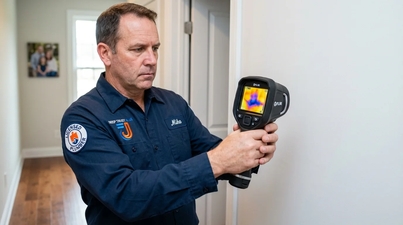 Thermal imaging leak detection by Johns Plumbing LLC in Pratt